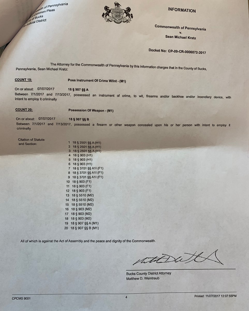 marioncallahan's tweet photo. The #kratzjury has been deliberating for more than 10 hours now, considering 20 charges, from #homicide to #abuseofcorpse. @ChrisDornblaser & @MicheleCHaddon Below are documents of all charges they have to weigh in on: https://t.co/bWIElIMs2o