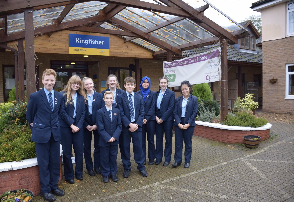 NKTacademy's tweet photo. Today the Academy’s Social Action Group met you discuss how the would use the money they have raised for good in the community before visiting Kingfisher House to meet residents and gift them woolly hats, gloves and scarves. Their next fundraising is a Charity Auction in December https://t.co/GhQReF4x96