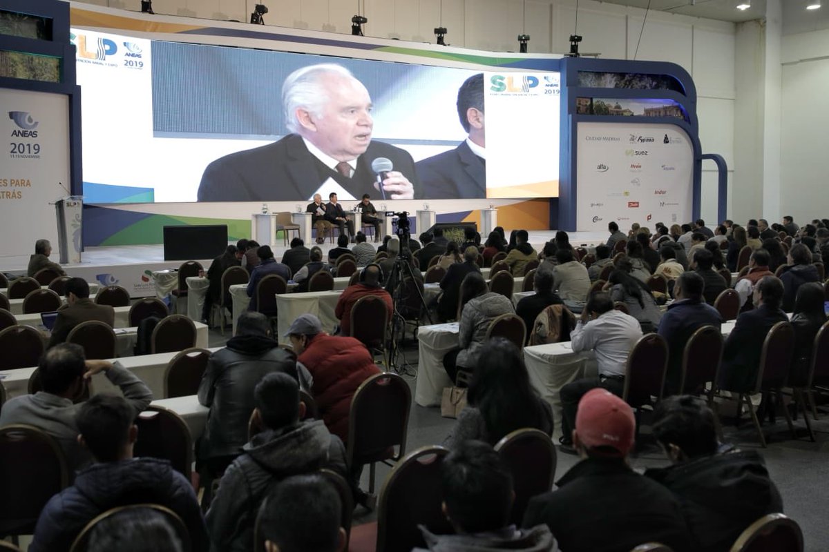 ANEASdeMexico's tweet photo. 💬💦 En este último día de ciclo de conferencias de #ConvenciónANEAS llevamos a cabo el panel de discusión "Asignaturas pendientes para la sostenibilidad de los SAPyS" ♻ 📊 https://t.co/SmNhWe9JR3