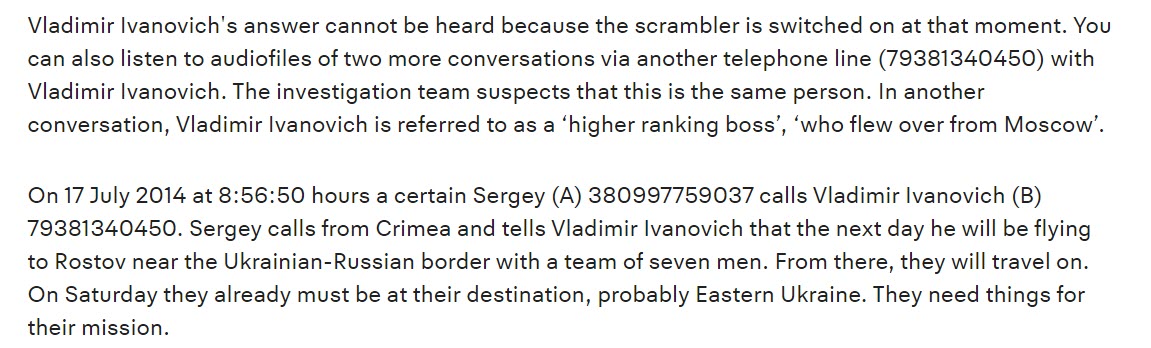 Now, the  @JITMH17 is burning a bunch of the GRU and FSB's operational methods and officers -- nothing is clearer from this than outright providing the phone numbers used by the FSB/GRU and their LDNR operatives. In 2014-6 calls for witnesses, they redacted phone numbers and IDs.
