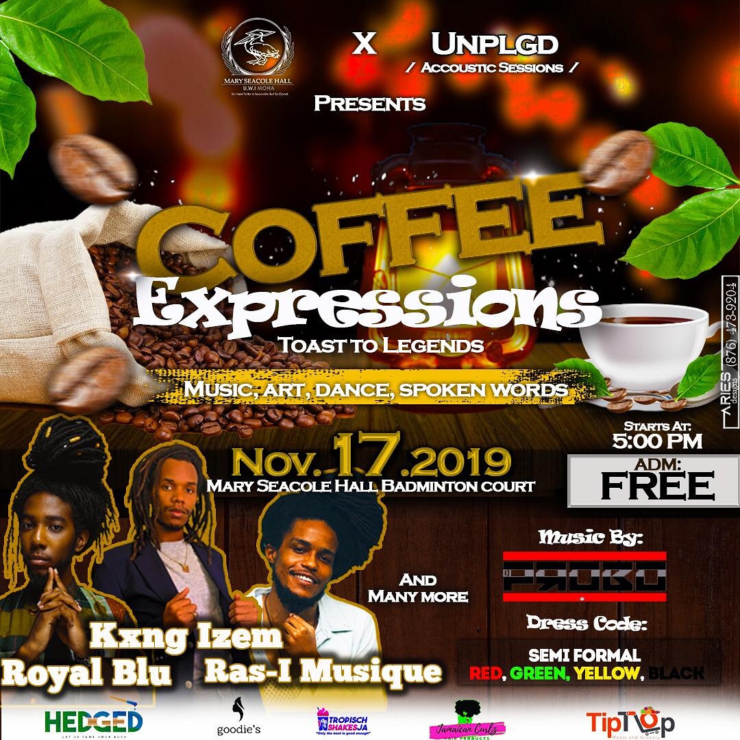 CrowdMsh's tweet image. Mary Seacole in partnership with Unplgd presents Coffee Expressions 

Date: *Sunday November 17, 2019*
Venue: *Mary Seacole Hall Badminton Court *
Attire: *Semi formal (black🖤, red❤, yellow💛, green💚)*
Starting time: *5pm*
#coffee
#music
#art