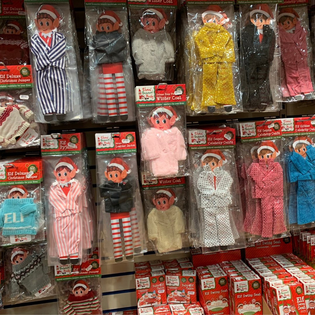 There appears to have been an Elf invasion at Eastgate!  
There is an entire aisle in What! at Eastgate dedicated to all things Elf on the Shelf.  From outfits and accessories to surveillance cameras and fart kits, we think pretty much everything is covered! #shopeastgate