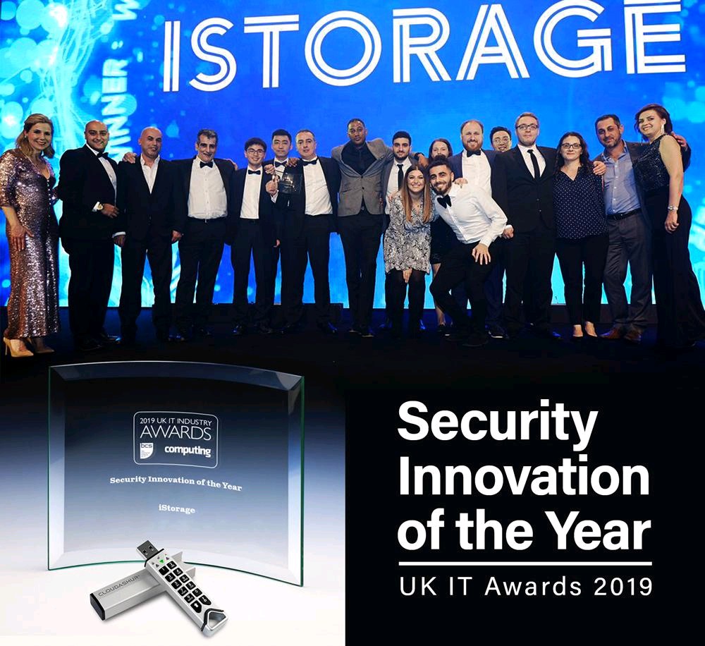 bhavmodha's tweet photo. We are extremely proud to announce that the iStorage cloudAshur won the “Security Innovation Of The Year Award” last night at the UK IT Awards! A fantastic achievement by the iStorage team! #Winners #UKITAwards #cloudAshur https://t.co/ZMDJQqc4S2