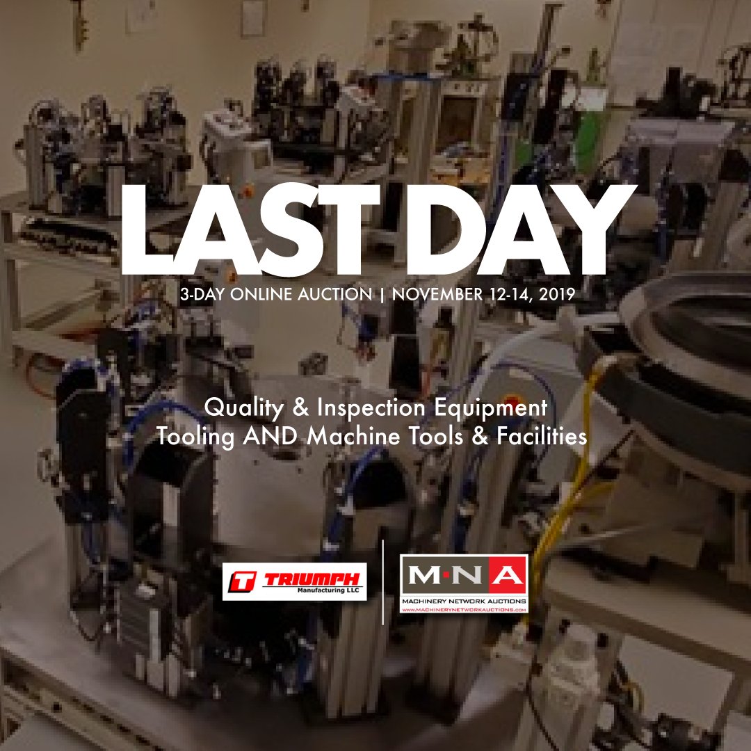 Machinery Network (@machnetwork_) on Twitter photo LAST DAY OF OUR ONLINE AUCTION!
Get CNC equipment and more while you still have the chance!
Register now: fal.cn/354TV
Or contact Gary Treisman: 818-465-6700 / info@machinerynetwork.com
#MachineryNetwork #MachineryAuction LAST DAY OF OUR ONLINE AUCTION!
Get CNC equipment and more while you still have the chance!
Register now: fal.cn/354TV
Or contact Gary Treisman: 818-465-6700 / info@machinerynetwork.com
#MachineryNetwork #MachineryAuction