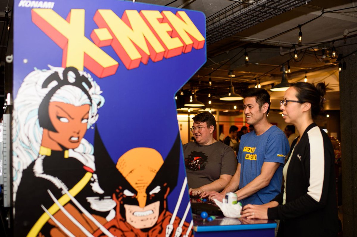 The most recent Zynga employee Happy Hour was arcade themed! I never could resist the X-Men Arcade game.