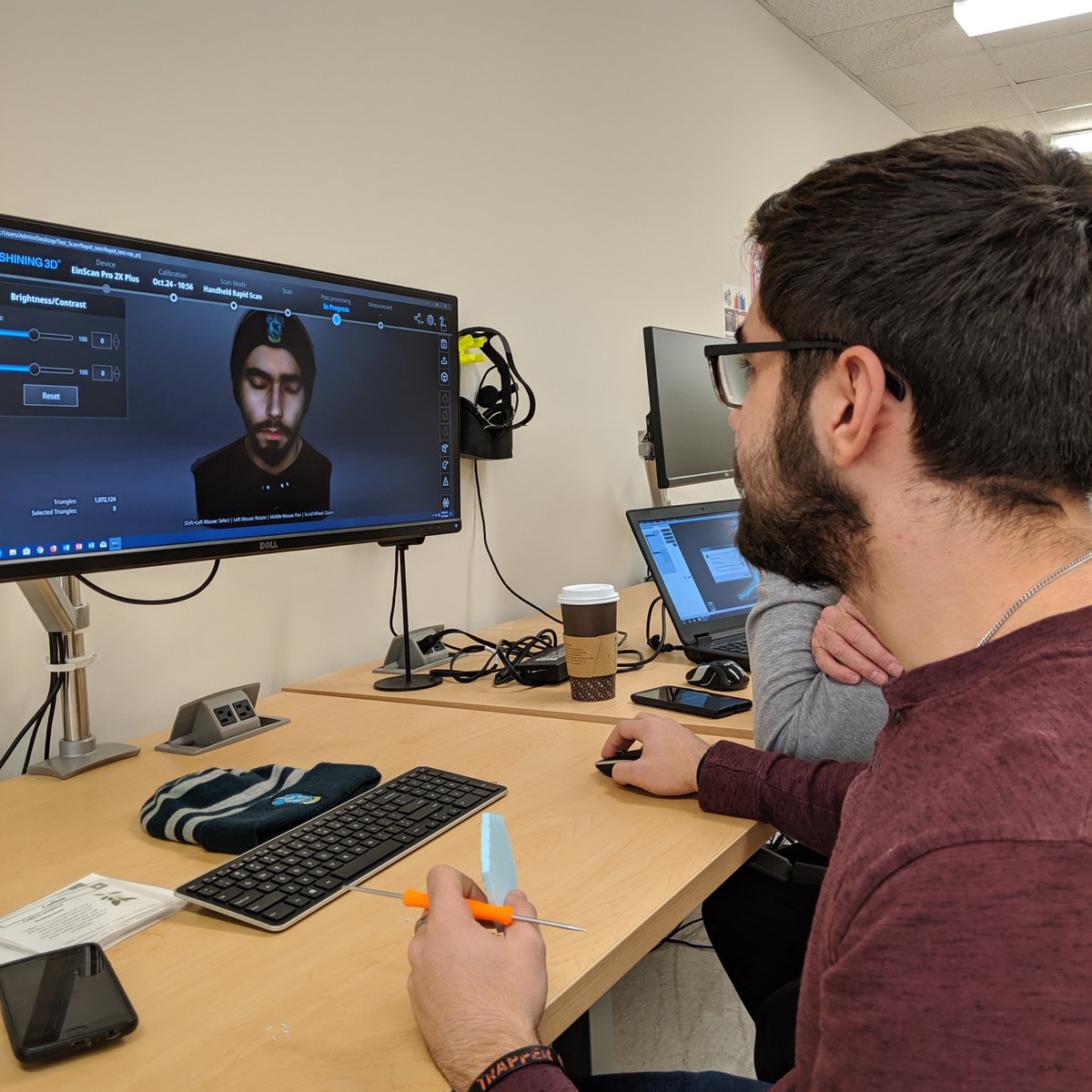 makerspaceURI's tweet image. #Scanning #meshing and #rendering we are exploring the #einscan #3dscanner today. Join us next week Wednesday for our workshop.

#uri #rhody #universityofri #universityofrhodeisland #mkspuri #makerspace #makerspaceuri