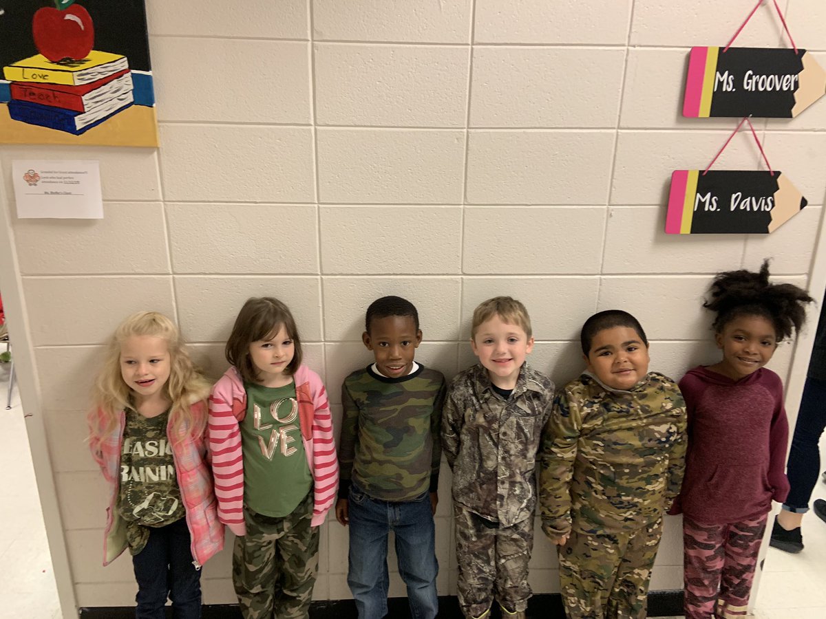 DrGilCol09's tweet photo. We are dressed in our camouflage because  at PWES Duty Calls... Preparing for the Battle of SUCCESS!!! We are up for the challenge! @msparker912  #PWES #38000reasons #PelicanPride #publicschooladvantage https://t.co/hznlpoufTo
