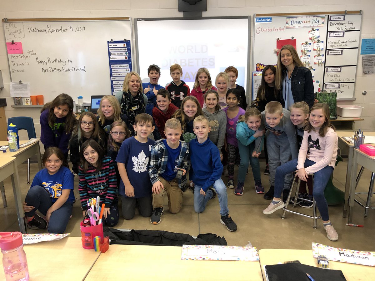 We are a sea of BLUE today as we bring awareness to all on WORLD DIABETES DAY! We are proud to have students in our school who can educate us on living with diabetes...the more we know, the better we can be! <a href="/yourschools/">Avon Maitland District School Board (AMDSB)</a>