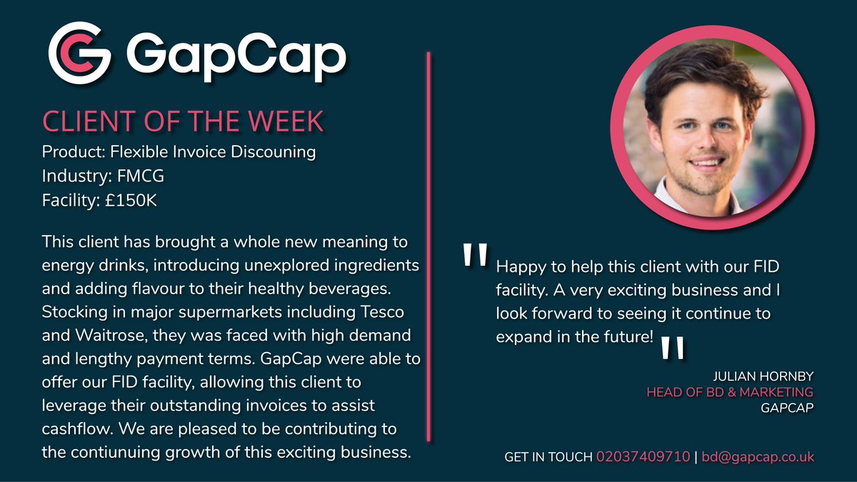#CheckItOut. A new client who we are excited to share, have just started using our FID facility to take their business growth to the next level!! 
#flexibleinvoicediscounting #cashflow #SME #growingbusiness #consumergoods