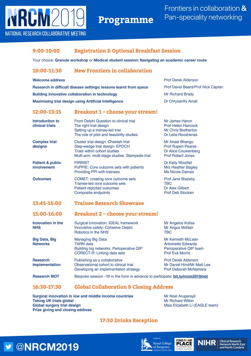 🚨 #NRCM2019 PROGRAMME RELEASE 🚨

How about this for a line up!!!

We can't wait to see you at the Sage on the 6th December, just 3 weeks away.

Last minute sign ups welcome - nrcm2019.eventbrite.com

Did we mention... IT'S FREE!

#Collaborate