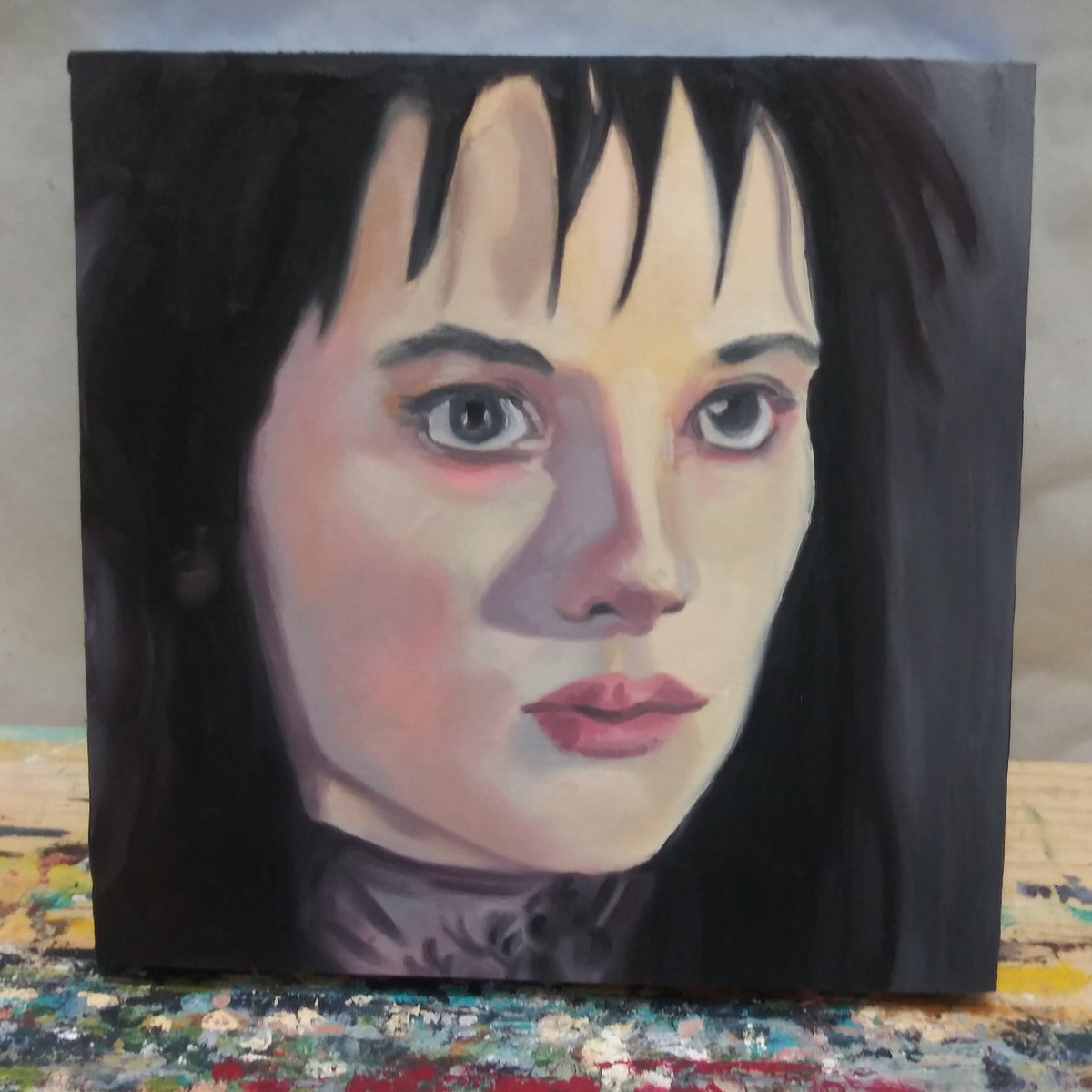 WIP on Lydia Deetz study w Zorn 🎨
#watersolubleoils #art #fineart #portrait #portraitoftheday #oilpainting #artwork  #figurativeart #instaart #floridaart  #contemporaryart #contemporaryrealism #artgallery #femaleportrait #figurepainting #oilonpanel #paintedportraits