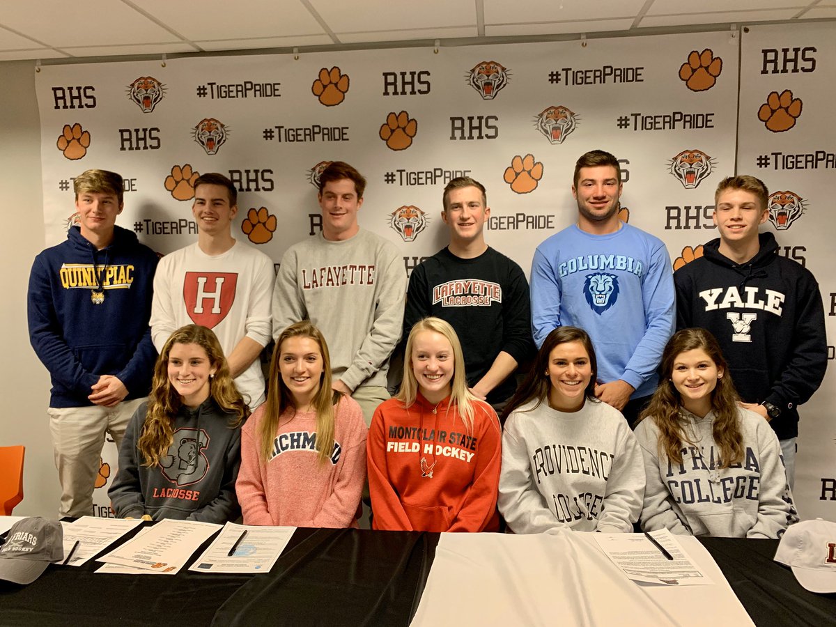 RidgefieldCTLax's tweet photo. Congrats to our 2020 Captains John Mathes, Jack Dowd and Ray Dearth on signing your NLI’s! @LafayetteMLAX @RidgefieldPress @HarvardMLax @RidgefieldAD @RidgefieldYouth https://t.co/IDx5DpNWSn