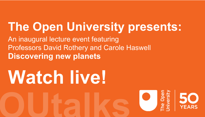 OpenUniversity's tweet image. We&apos;re LIVE at the inaugural lecture of Professors @daverothery and @saltburnlass - join us online via the link below or switch to Facebook live for the final instalment of our special #OU50 series:

open.ac.uk/research/event…

#OUtalks