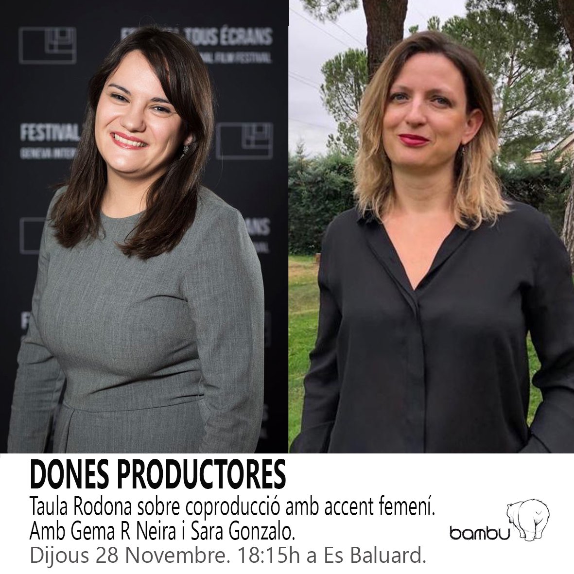 mecalbalears's tweet photo. #mecalbalears #taularodona sobre #coproduccio amb accent #femeni dijous 28 de novembre 18:15h
@EsBaluard @GemaRneira @BambuProdu https://t.co/9TX7Znte1x