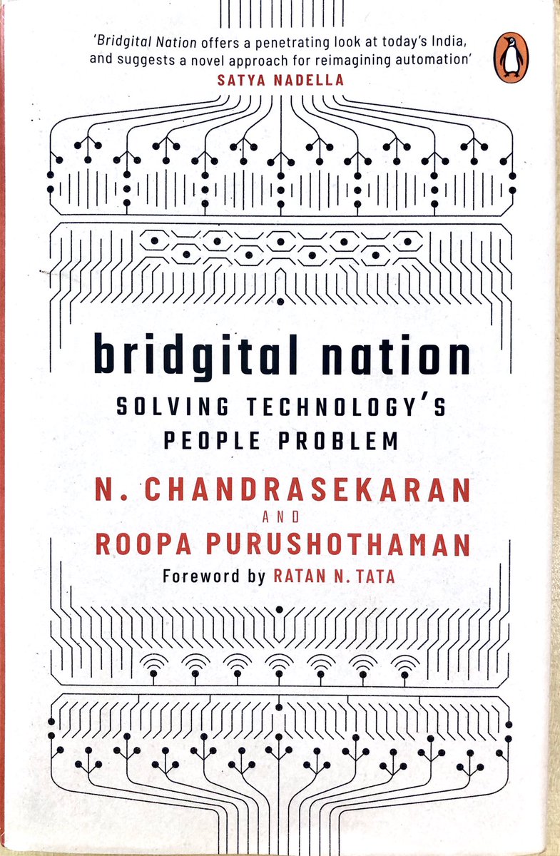Just finished reading #BridgitalNation Nice articulation of India’s challenge, opportunities & solutions. Lack of Jobs/yet huge shortage of doctors, nurses, teachers etc.Excellent view of how to capitalise on our assets & create millions of jobs leveraging  technology.MUST READ.