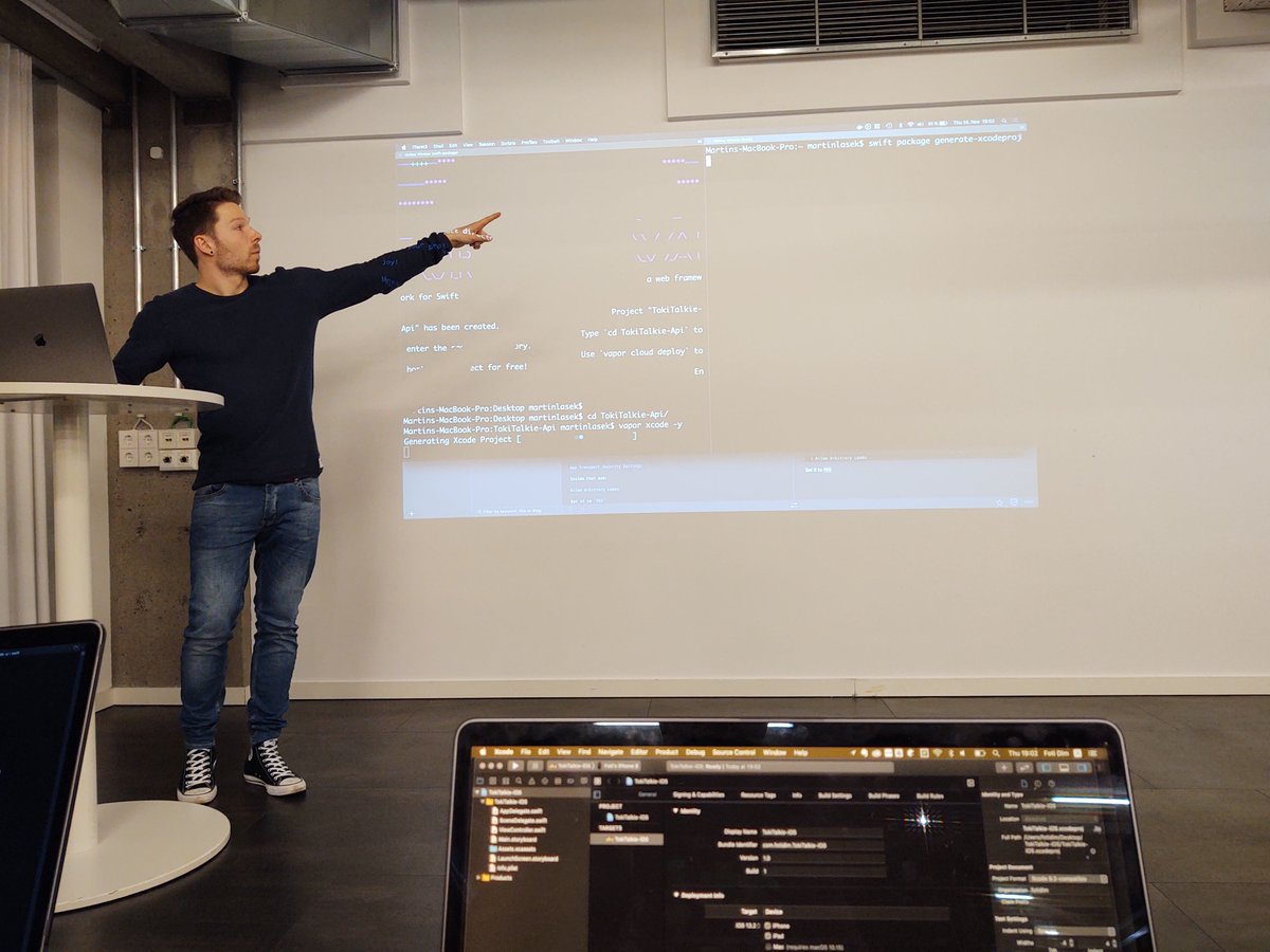 fotiDim's tweet photo. @VaporBerlin Meetup at our lovely office! #Swift #Vapor #Berlin https://t.co/wIbKf9AHA4
