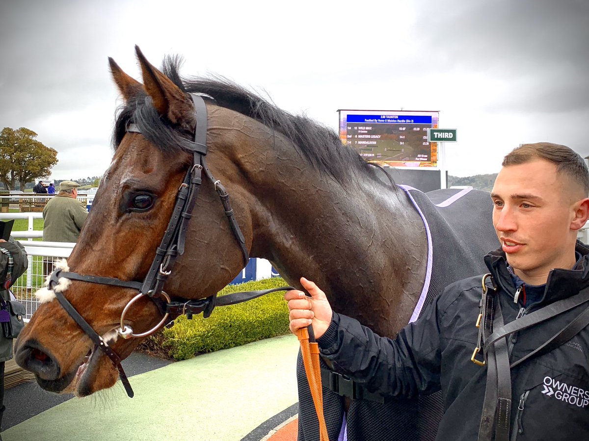 Proud of this lad Wild Max today, he was so impressive under <a href="/CobdenHarry/">Harry Cobden</a> for <a href="/PFNicholls/">Paul Nicholls OBE</a> <a href="/TauntonRacing/">Taunton Racecourse & Conference Centre</a>. Well done to <a href="/ownersgroupuk/">Owners Group</a> and <a href="/keatonmcminn/">keaton 🇬🇧</a>. #winners #horseracing #champions #hurdler