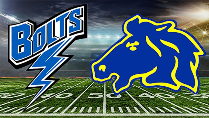 CityofGillette's tweet photo. Mayor Louise Carter-King and Sheridan Mayor Roger Miller have made a friendly wager. The mayor of the losing team from Saturday's 4A State Football Championship game will wear the uniform of the winning school! Who wants to see Mayor Miller in Bolts' gear?!? Go Bolts! #GilletteWY https://t.co/Iixiewg96h
