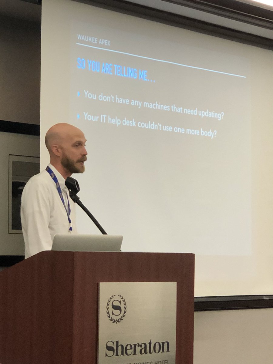 WaukeeAPEX's tweet image. Sharing at today’s Iowa IT Symposium about the workforce many of our business partners overlook - high school. Thanks to @leantechniques @agrisync @HyVee @stellarind for sharing your experiences with @WaukeeAPEX @APEX_WebTech! #APEXFamily