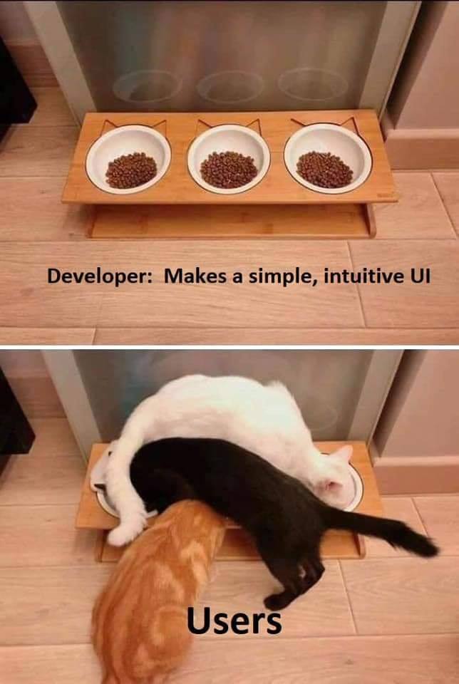 codetrotters's tweet image. Why can't everything go as planned? Am I right?!? 🤣🤣
via Programmers Memes
#codingthings #UI #Developer #codetrotters
