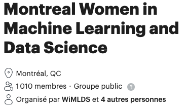 WiMLDS_Montreal's tweet photo. We are so proud! We now have more than 1000 members in our meetup 👏🎉 Let's continue to make this Montreal community grow together! 🤝

#ArtificialIntelligence  #MachineLearning #DataScience #WomenInTech https://t.co/GC2gXvOjCd