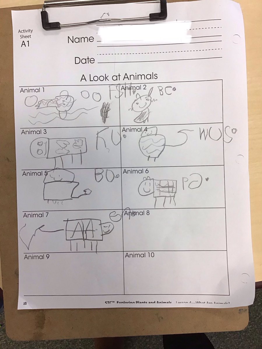 Kindergarten scientists are studying animals! #NBSColtPride