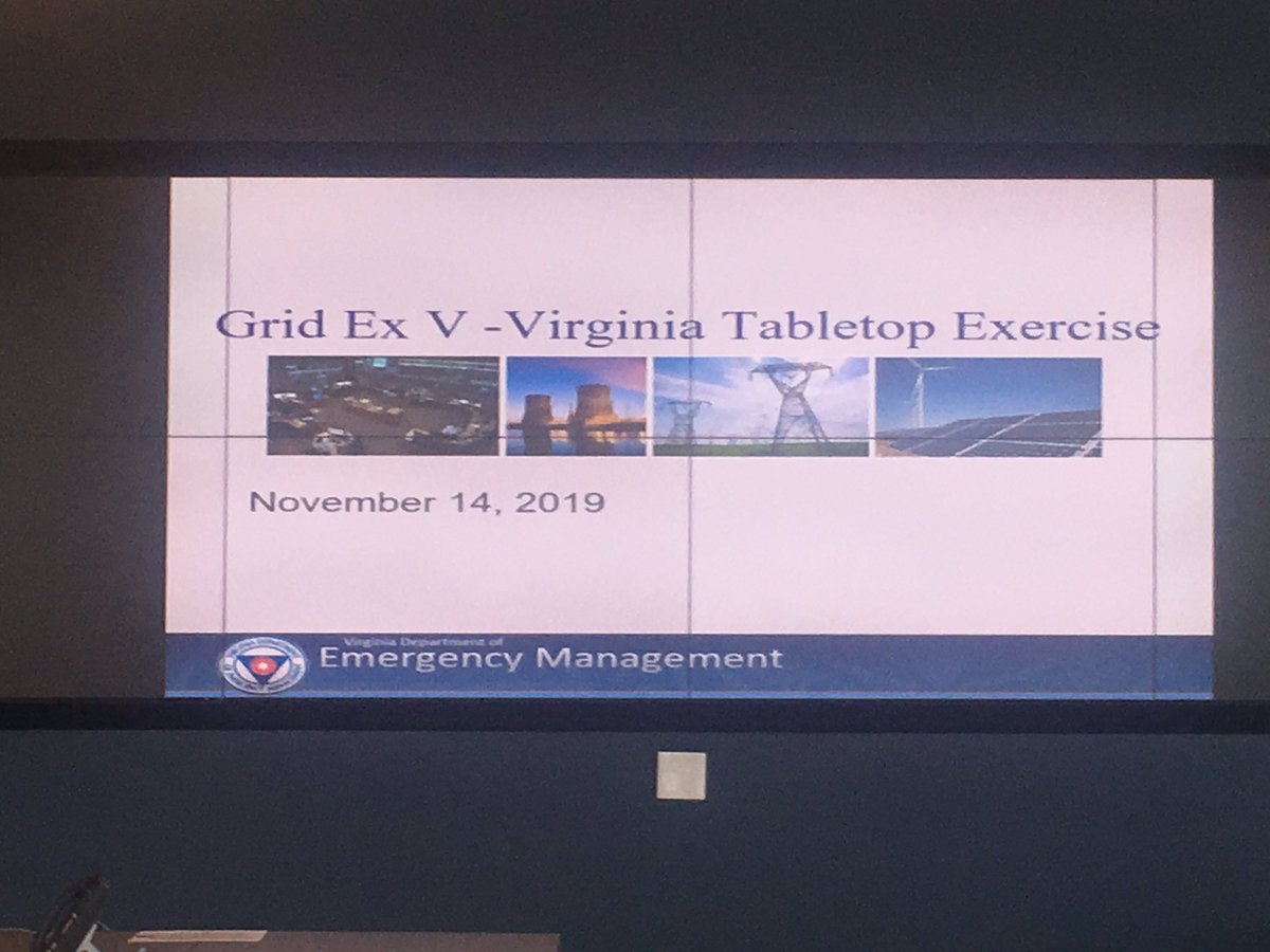 SternJD's tweet image. Exercising cyber &amp;amp; physical response/recovery during @NERC_Official  GridEx 5 with @VDEM @VaNationalGuard  @VSPPIO @VaDOT @VDHgov @VDSS &amp;amp; our partners from @DominionEnergy at their new state-of-the-art Storm Center. #GetReadyVA