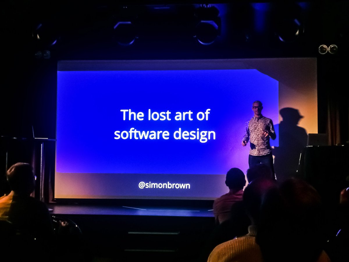 I could probably enumerate 97 cool things I've learnt from <a href="/simonbrown/">Simon Brown</a>'s amazing talk at <a href="/OsloSWA/">Oslo SWA</a> about the challenges in architecture. Top 3:
#1: "Think before drawing" 
#2: "You can be agile &amp; still make upfront design"
#3: "Make significant tech decisions. It's your job!"