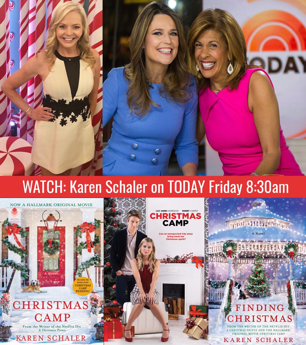 KarenSchaler's tweet photo. Excited for @TODAYshow talking all things #Christmas, my #movies, #books &amp; my real-life Christmas Camp @the_phoenician inspired by #ChristmasCamp #Hallmark movie I wrote 🎄FRIDAY 8:30am! 

#ChristmasMovies #FindingChristmas #Hallmarkies #ChristmasisComing #ChristmasBooks #Romance https://t.co/9E0dwn9BEJ