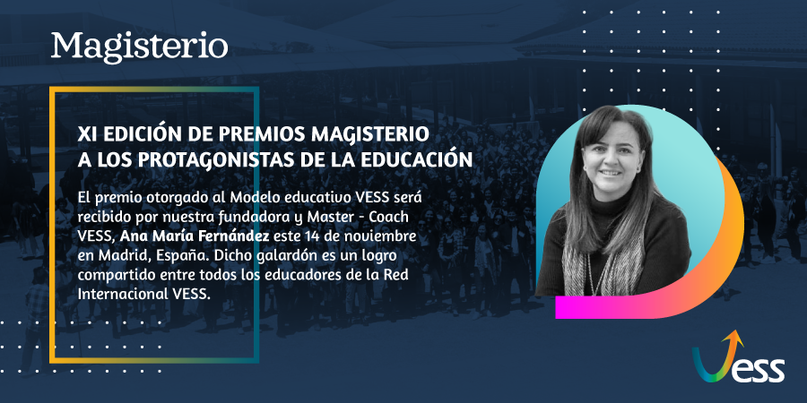 Edu1stVESS's tweet photo. El Modelo Educativo VESS recibe en estos momentos un reconocimiento por su labor educativa durante la  "XI Edición de los Premios Magisterio a los Protagonistas de la Educación”, organizado por @Magisnet. Celebramos con orgullo esta gala junto a los otros protagonistas. https://t.co/elI85Na9uR