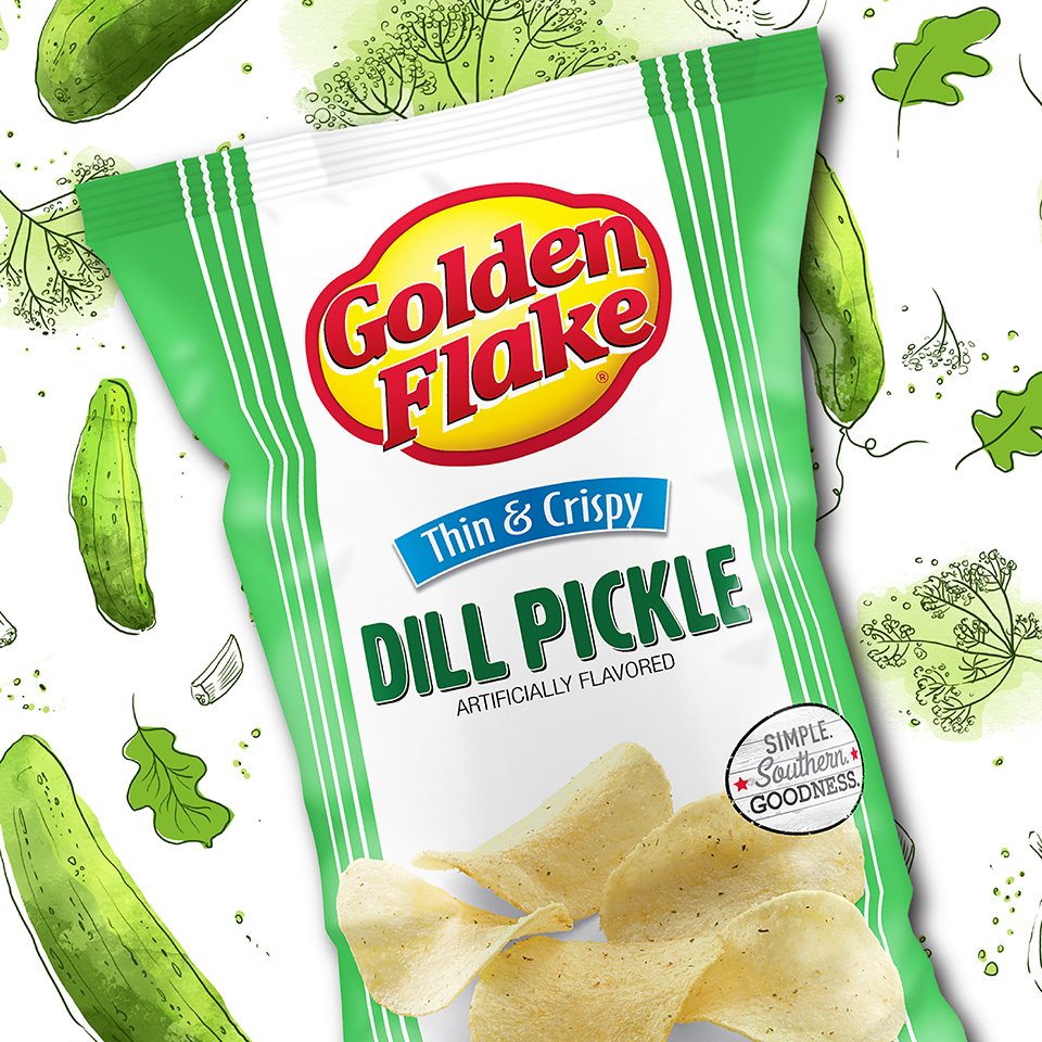 Golden Flake Dill Pickle Chips