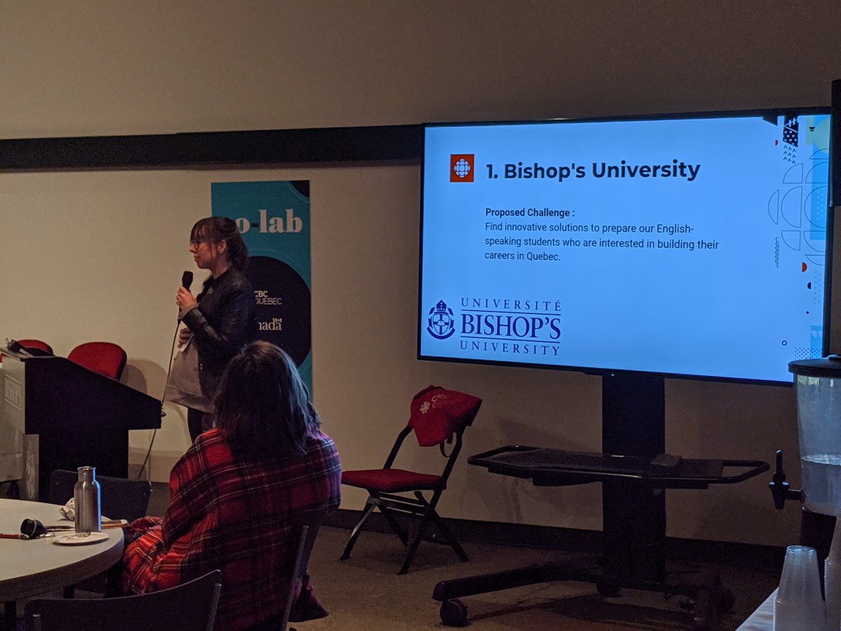 comms_gary's tweet photo. @UBishops presents their challenge @CBCquebec's #CoLabqc event https://t.co/yYHkmHrEh4