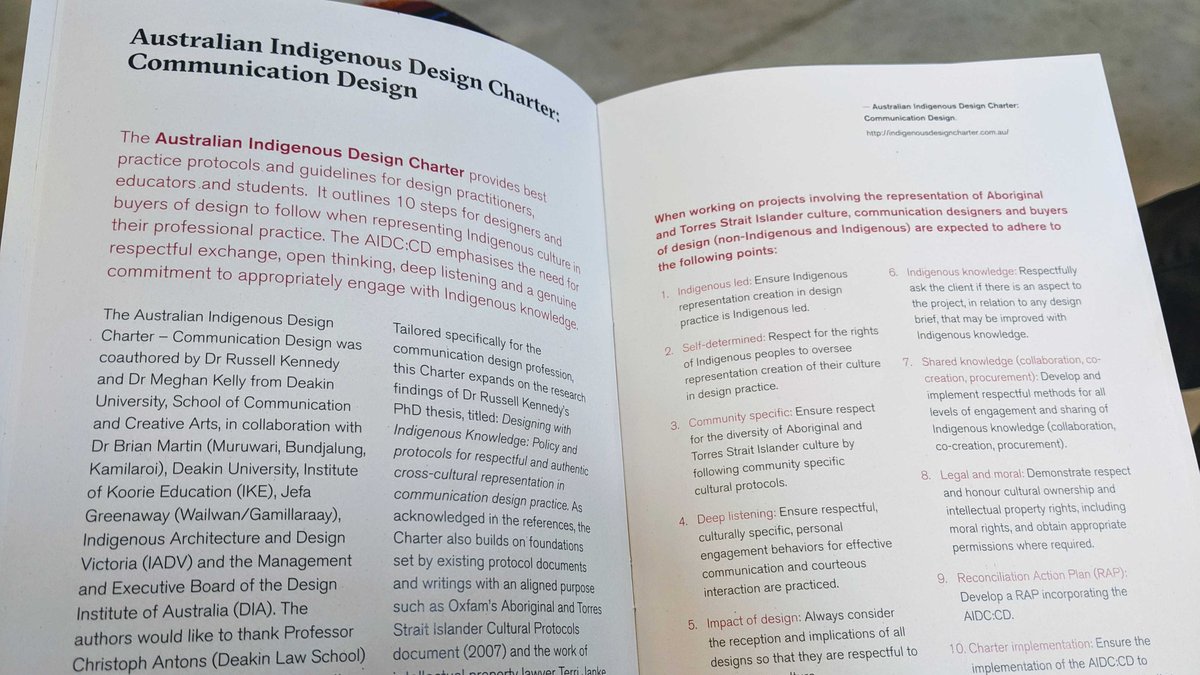 hellopapergiant's tweet photo. @linaXpatel We're working through how the Australian Indigenous Design Charter applies to Communication Design. If you're at #sdnow4 don't forget that Meghan Kelly &amp; Russell Kennedy will be presenting on the charter at 1:30 https://t.co/c81v01bKmo https://t.co/aZfjWTQb1F