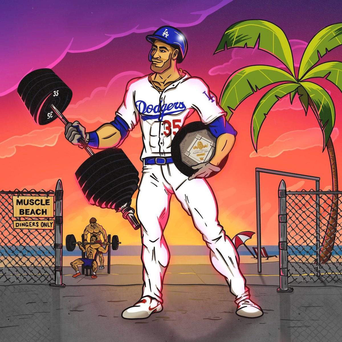 “Bruh this is dope, I look like a superhero. That’d be hard though, cuz like, what if someone needed rescuing and I was at bat? Maybe I‘d hit a home run and the ball would go so far it would hit the bad guy. I bet Mike Trout can’t do that.”~Deep Thoughts with Cody Bellinger~