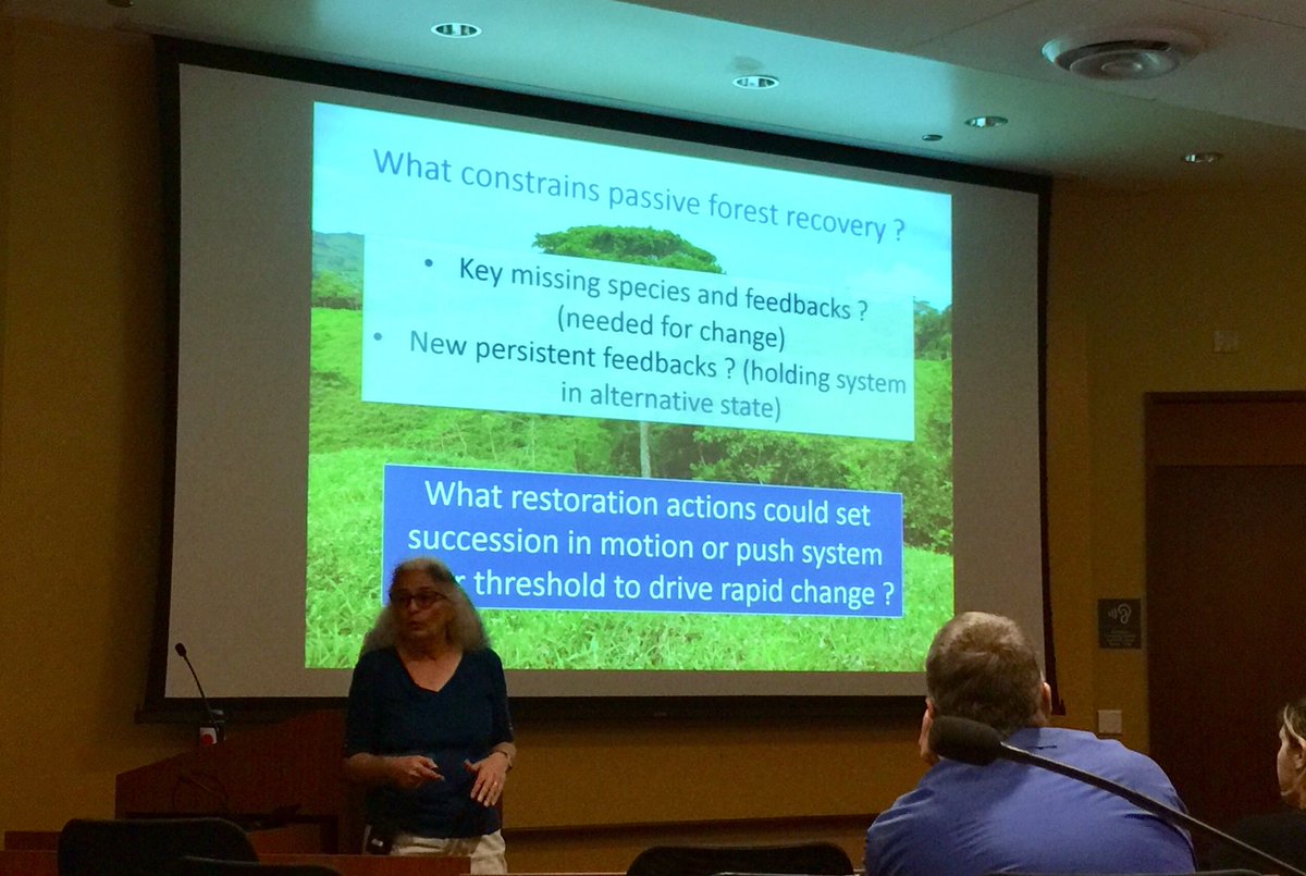 Excited to hear about restoration in novel forests by the extraordinary Carla D’Antonio &amp; her awesome collaborators @dendromecon27 <a href="/morde/">Erin Mordecai</a> as part of the Blocks special <a href="/ccbucr/">Center for Conservation Biology</a> @EeobUcr seminar