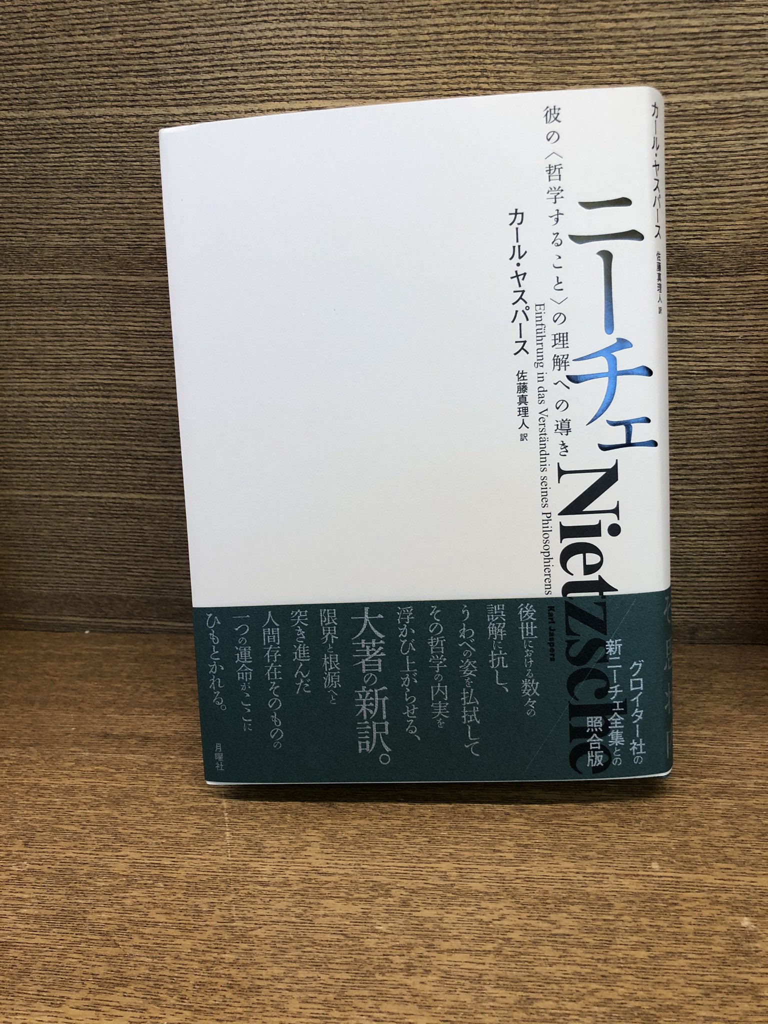 宮台 由美子 カール ヤスパース 佐藤真里人訳 ニーチェ 月曜社 苦悩する人間ニーチェ 思索する哲学者ニーチェ その思索の結晶としての ニーチェの思想 これらの全体をわれわれの前に浮き上がらせ 誰よりもニーチェ自身に肉薄したヤスパース