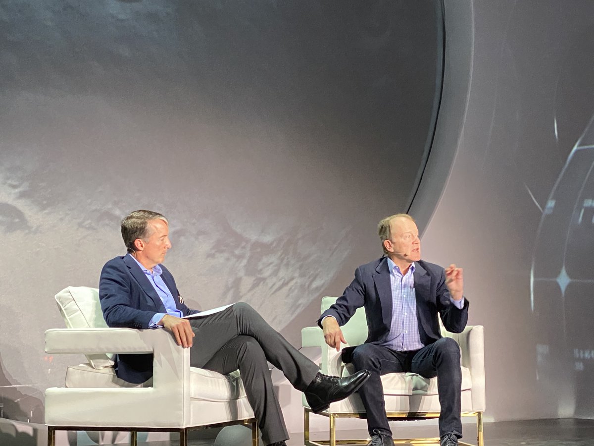 JohnTChambers's tweet photo. #TimeMachine2019 was full of invigorating discussions about #AI, innovation &amp; why #startups need to work w/ large co’s! Thanks to Dean @JCHartzell of @UTAustin for moderating a session w/ me &amp; congrats to the @SparkCognition team on a great conference! https://t.co/Pc1JaW2zZ0