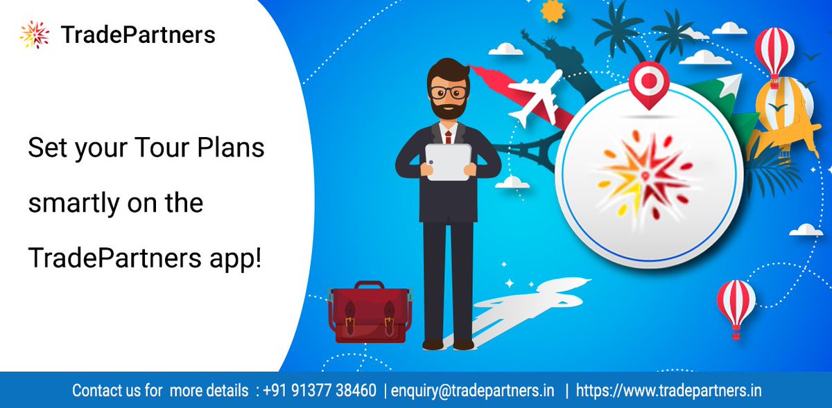 PartnersTrade's tweet photo. Easy tour planning with the TradePartners app!
Download the app now @ https://t.co/aTrdNBl9Wd
Reach Us @ https://t.co/YHMrN6Bw5N
#Sales #FieldWork #DigitalIndia #marketingtips #digitalmarketing #MarketingDigital #EmployeeTracking #SalesExecutives #salestrackingsystem #marketing https://t.co/o3td1iQ0x0