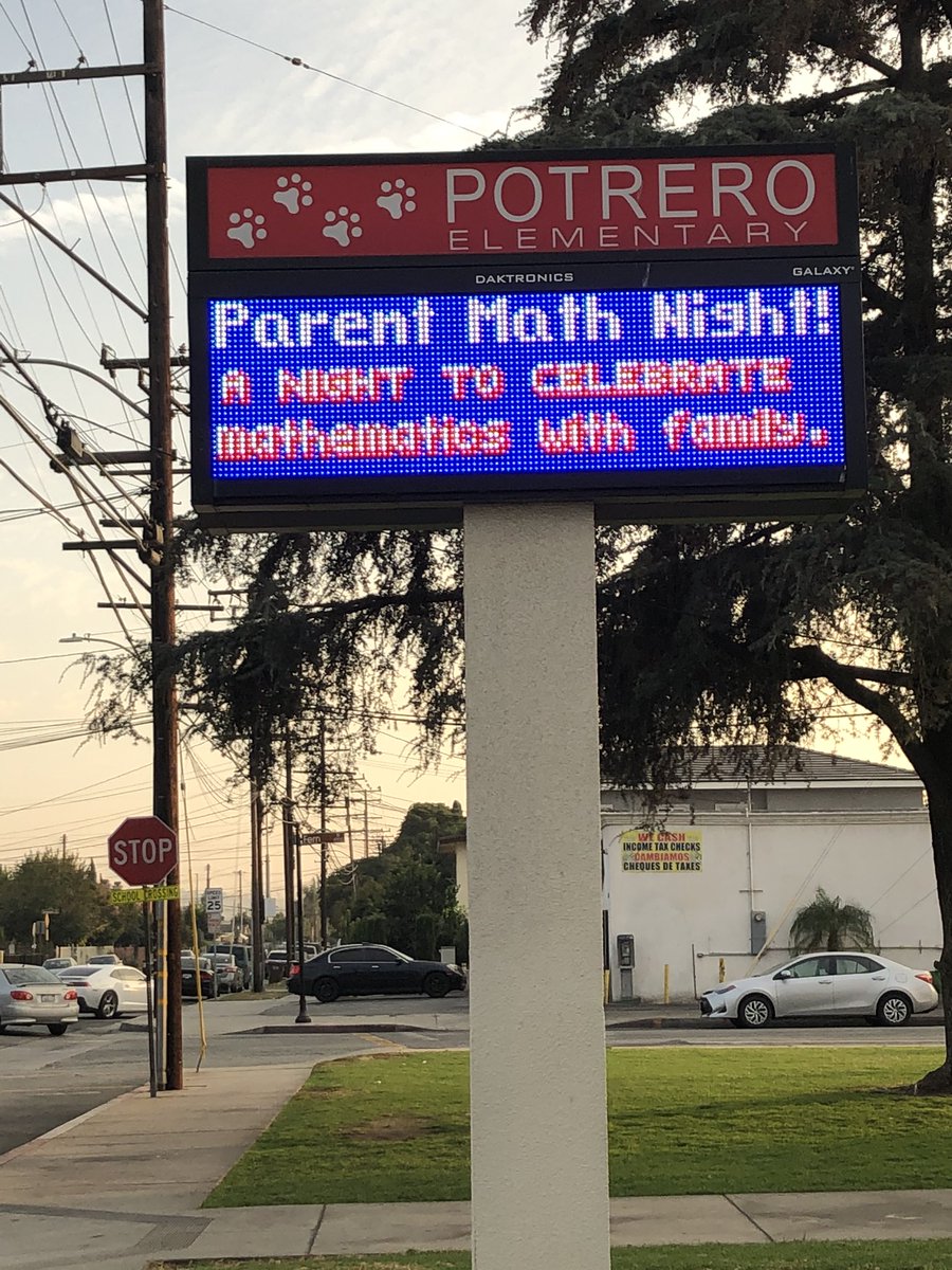 Time for another Math Night at Potrero School! #emcsd