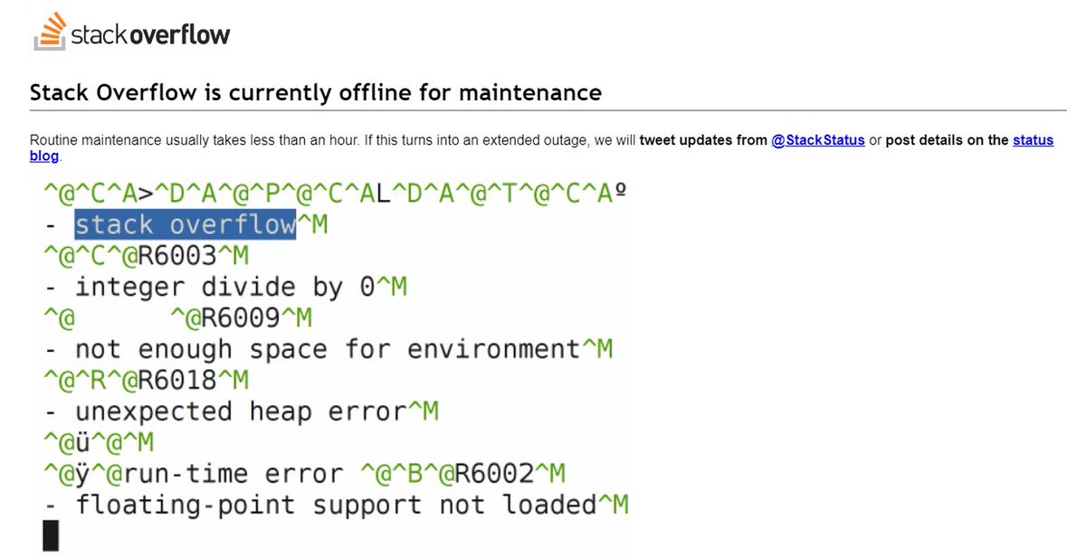 wiredyout's tweet image. Stackoverflow is down???
Where will those developers turn for help? LOL
#stackOverflowDown #stackOverflow