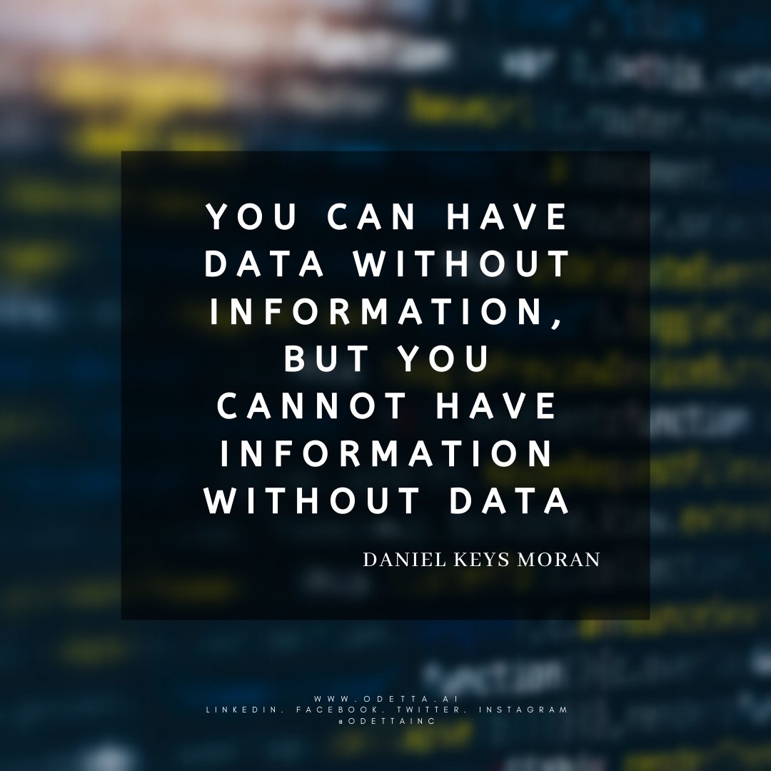 OdettaInc's tweet photo. #ThursdayThoughts

Your thoughts?

#OdettaInc #DataScience #DataSciChat  #dataprivacy  #DataTrust #data19 #DataAnalytics https://t.co/kytf5m1p5P