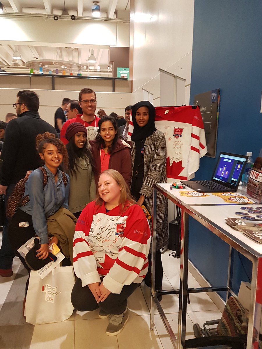 TheLOChampions's tweet image. The #LeagueofChampions at the @GBCollege Association Fair today. Thank you @CCETgeorgebrown for inviting us to the fair and to #LOC #SafetyChampions Melissa from #BDAInc. and @hamillaaron from #AquiconConstruction for sharing their knowledge and experience to the #CCET students.