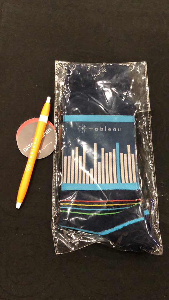 Awesome swag from @tableau thanks for the socks!! #TC19 #DevsOnStage #TableauConference