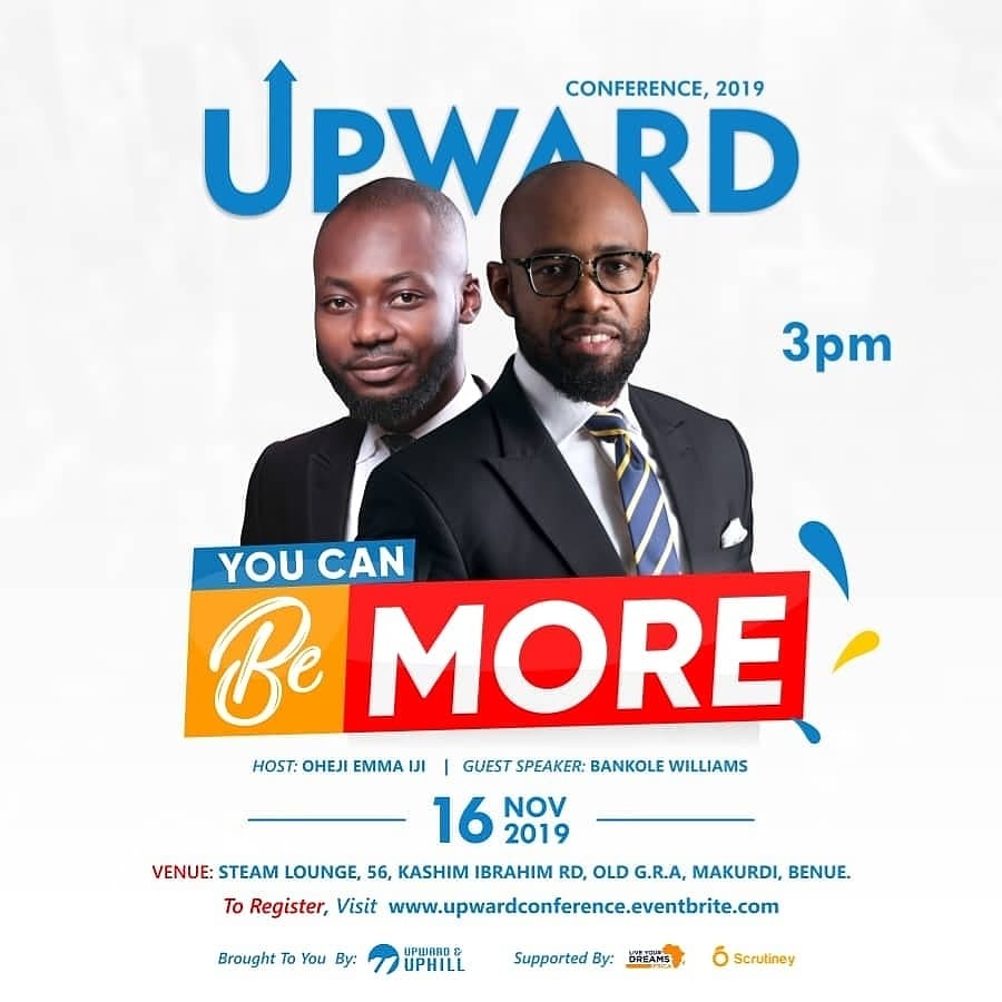 Oheji Emmanuel Iji (@theoheji) on Twitter photo Makurdi, Benue State is set for unusual maximum impact, with #UpwardConference2019 #YouCanBeMore with @IAmOheji and <a href="/iambankole/">Bankole Williams</a>
No time to run; FLY! Makurdi, Benue State is set for unusual maximum impact, with #UpwardConference2019 #YouCanBeMore with @IAmOheji and <a href="/iambankole/">Bankole Williams</a>
No time to run; FLY!