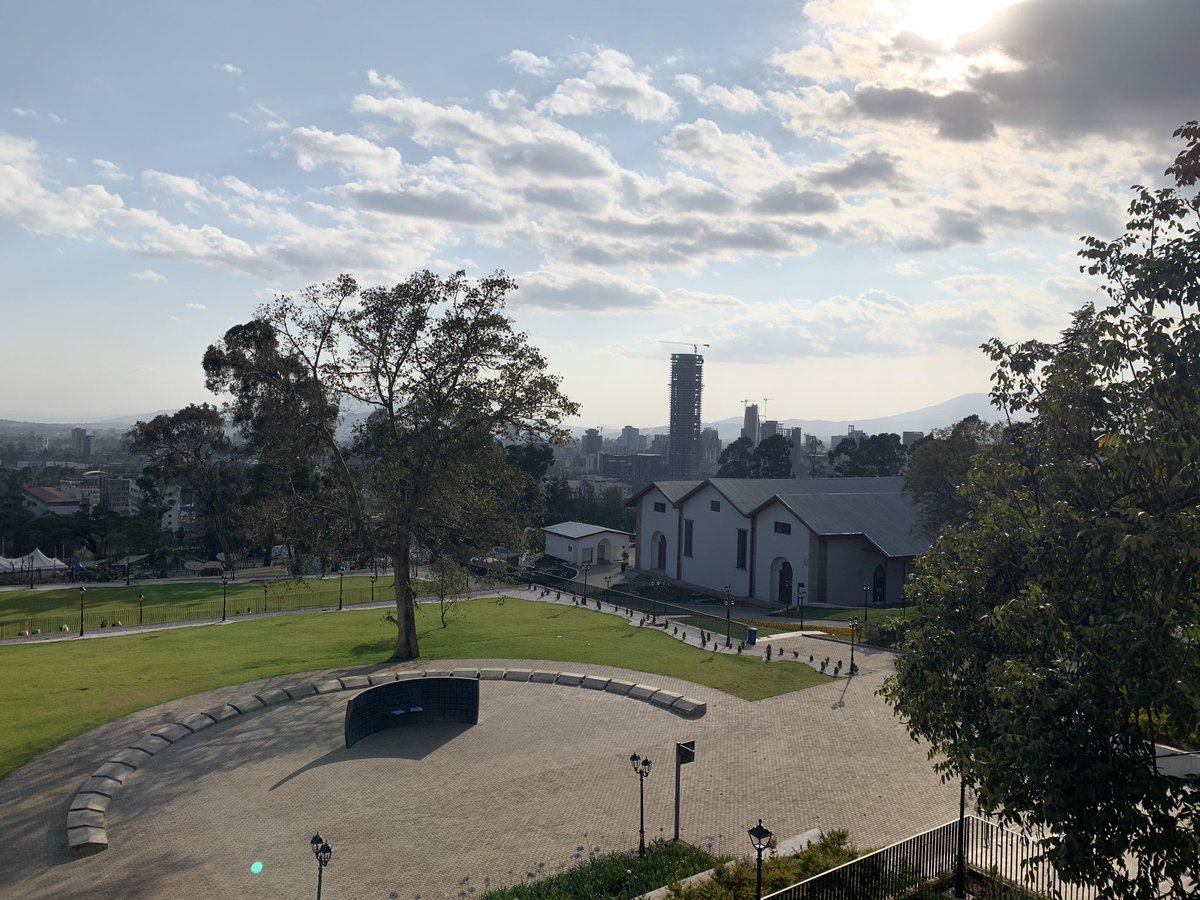 bshanko's tweet photo. The skies and the emerging skyscrapers of Addis Ababa as seen from the newly opened Unity Park. https://t.co/1mejnAmons