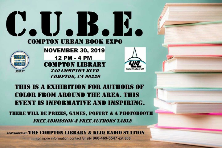 ChessOver's tweet photo. Don't Miss C.U.B.E (Compton Urban Book Expo) November 30th
Compton Library 10-4pm
Meet authors of color from around the world. https://t.co/LuYxdQlhmY