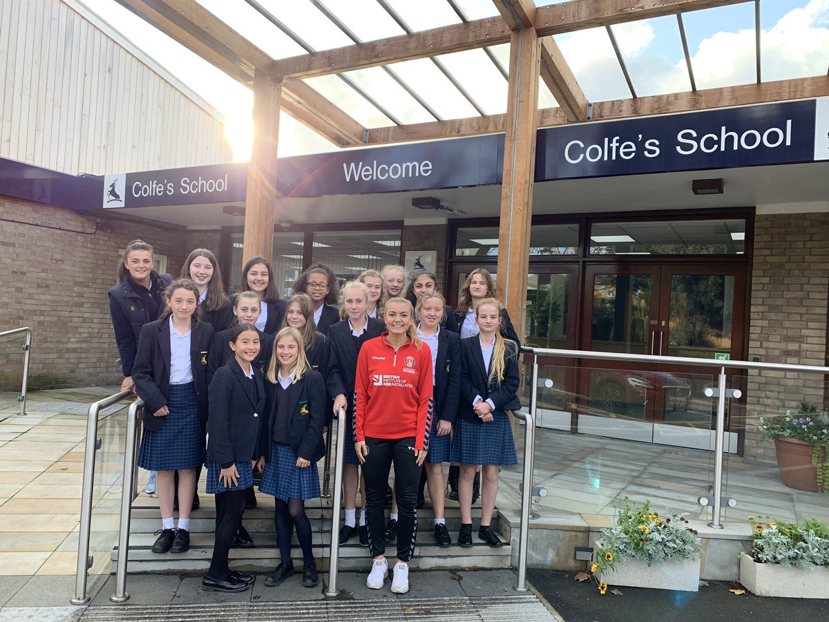 ⚽️ Girls from the U12&amp;U13 football teams were very lucky to be visited by <a href="/CAFCWomen/">Charlton Athletic Women</a> player <a href="/jennalegg_/">Jenna Legg</a> ahead of the EFL Girls Football Cup. Great questions asked by the girls, followed by amazing advice from Jenna. Thank you <a href="/CAFCTrust/">Charlton Athletic Community Trust</a> for this opportunity ⚽️ <a href="/ColfesSchool/">Colfe's School</a>