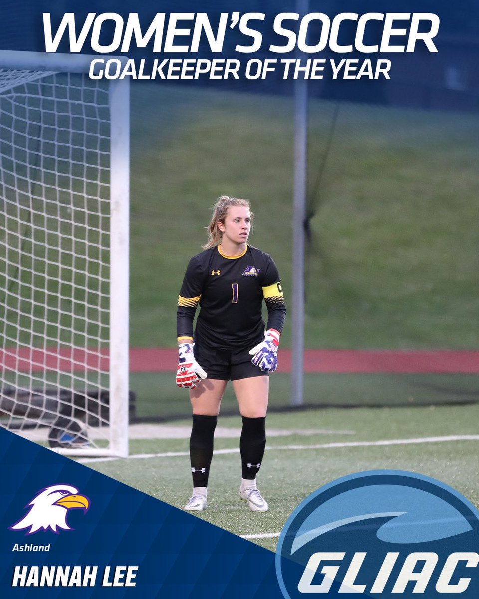 GLIACsports's tweet photo. #GLIACWSOC⚽️ Awards Announced🏆

🏅OPOY
 Riko Sagara | GVSU 

🏅DPOY
Cecilia Steinwascher | GVSU

🏅FOY
Chantel Carranza | GVSU 

GKOY
 🏅Hannah Lee | AU

COY 
🏅Jeff Hosler | GVSU

Complete release⬇️
🔗 https://t.co/p7e81X3B5z https://t.co/SDUZCTsGvS