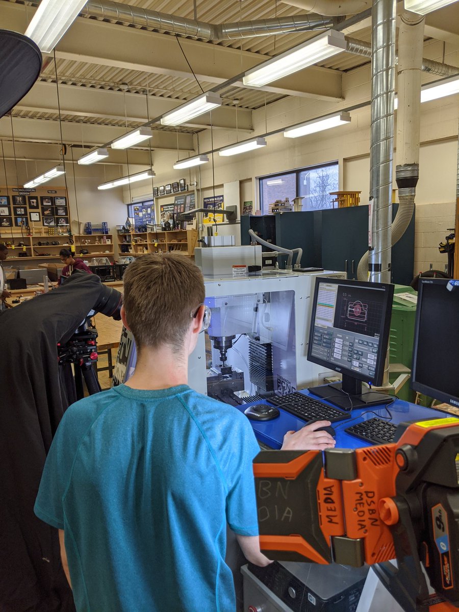 tech_swc's tweet image. Very professional video shoot on the new Tormach CNC Mill today. Thank you Jim Merrick.