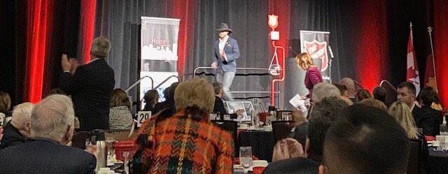 Amazing speech from <a href="/paulbrandt/">paulbrandt</a> <a href="/NIMCAlly/">#NotInMyCity</a> at <a href="/tsacalgary/">The Salvation Army - Calgary</a> #KettleCampaign kickoff! #NotInMyCity